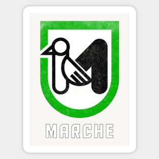 Marche Italia Flag Vintage Look Design Sticker